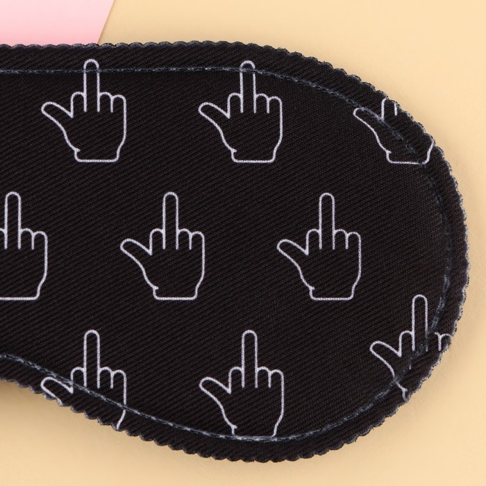 Маска для сна &laquo;Фак&raquo;, 19.3 х 9.5 см, цвет чёрный