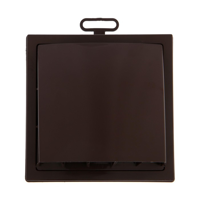 Выход стенной ERA 1515К10ФВ, 150x150 мм, с обратным клапаном, с фланцем d=100 мм, коричневый