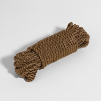 Шнур витой, d = 5 мм, 9 &plusmn; 1 м, цвет кофейный