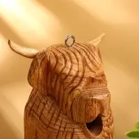 Сувенир "Бычок" дерево Джампинис 13х12х26 см