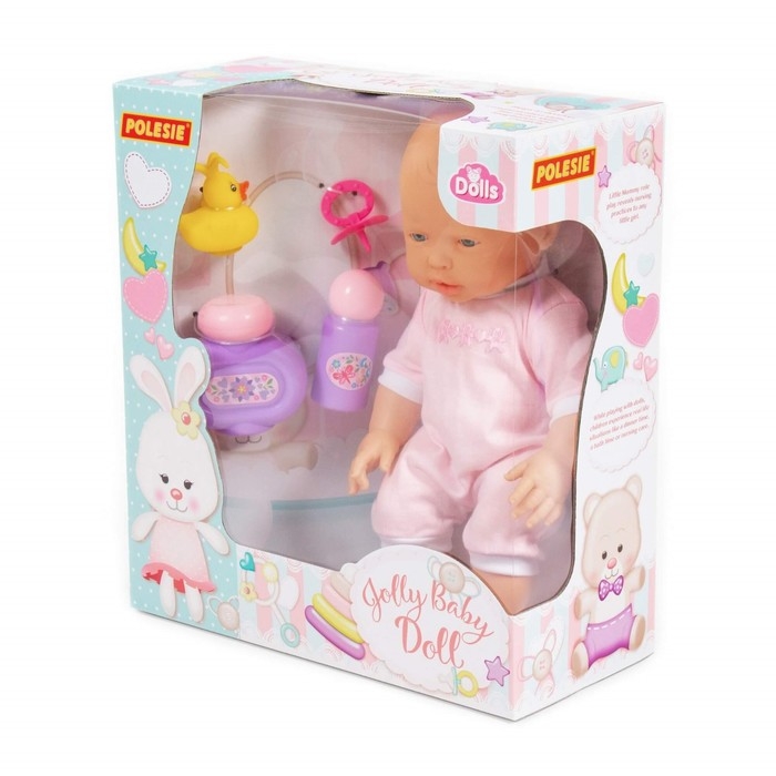Пупс &laquo;Весёлый&raquo;, 35 см, с соской + набор для купания, 3 элемента