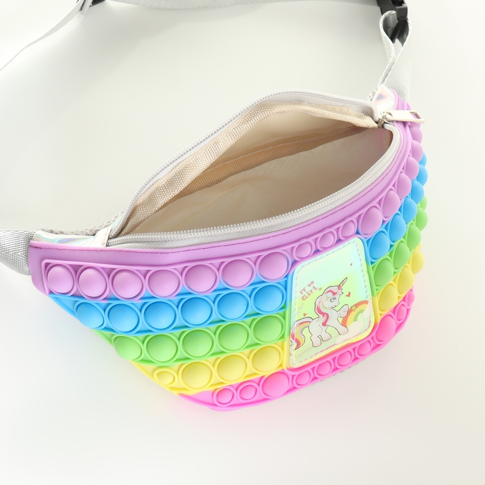 Сумка поясная детская на молнии «Выбражулька», pop it, цвет разноцветный Сумка поясная детская на молнии «Выбражулька», pop it, цвет разноцветный