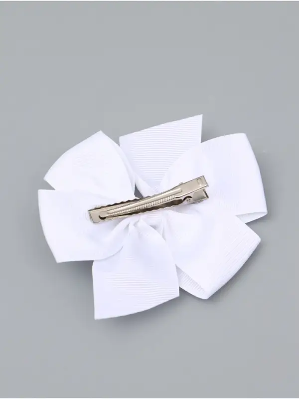 Бант для волос на заколке белый, Принцессы