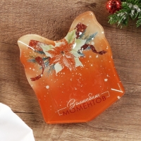 Тарелка новогодняя Дорого внимание &laquo;Волшебных моментов&raquo;, 15 х 17,3 см, стекло