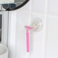 Держатель для бритвы на липучке Доляна, 6,3&times;6,5 см, цвет прозрачный