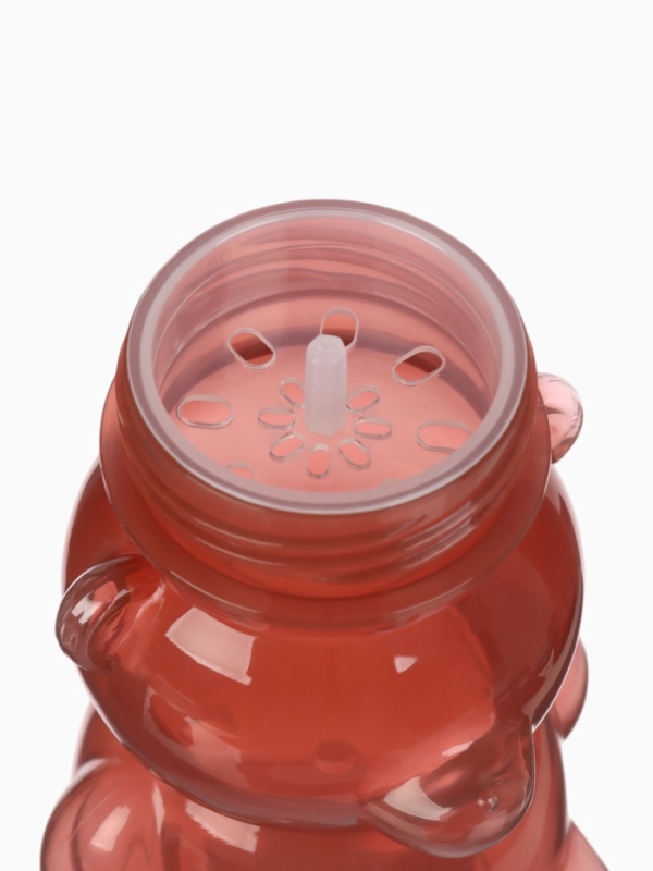 Поильник-непроливайка, 350 мл. "Мишка", цвет бежевый/коричневый