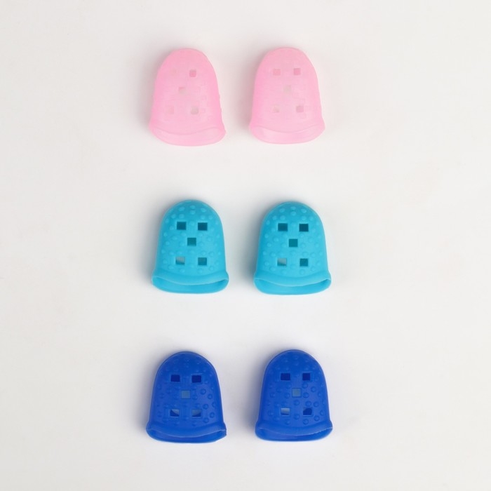 Напёрсток силиконовый, 2 &times; 2,5 см, 2 шт, цвет МИКС