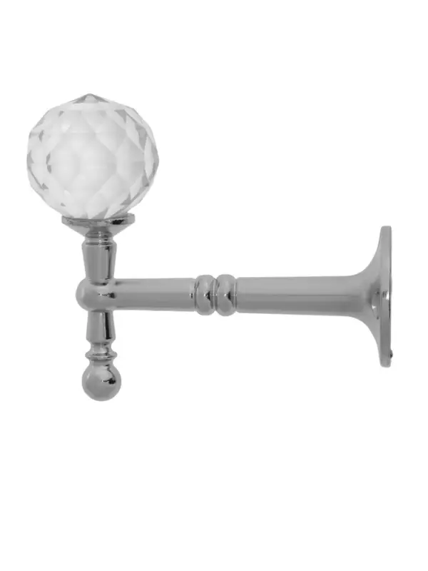 Крючок - держатель для штор на стену CAPPIO KS043, металлический, цвет хром, 2 шт