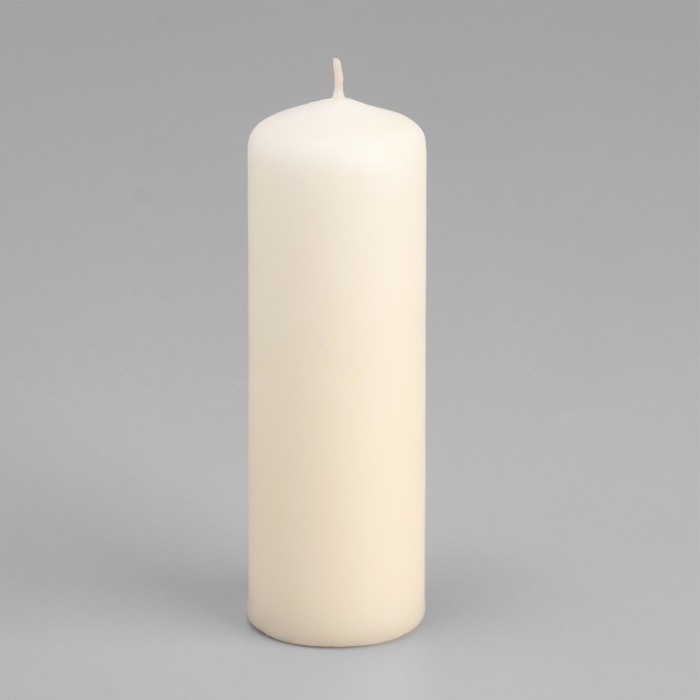 Свеча - цилиндр, 4&times;12 см, 15 ч, шампань