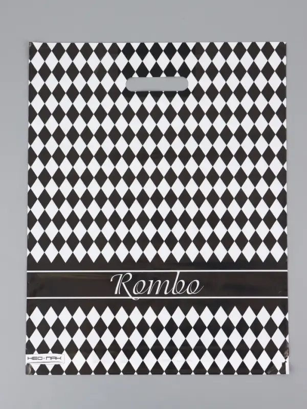 Пакет "Ромб, полиэтиленовый с вырубной ручкой 38х47 см, 60 мкм
