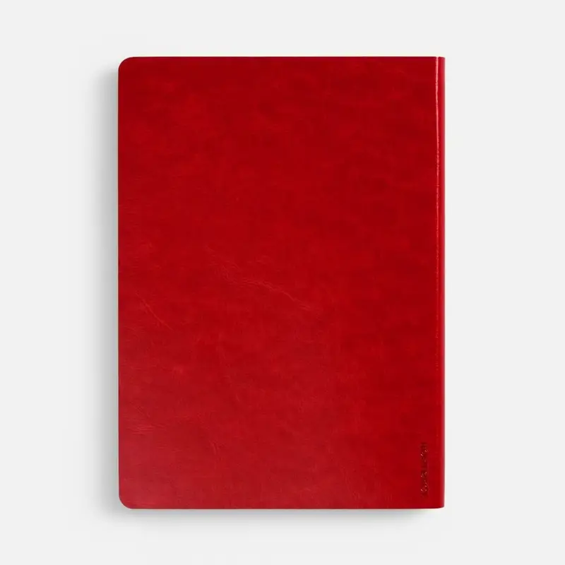 Ежедневник Nebraska Flex, недатированный, красный с золотистым