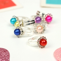 Кольца детские набор 12шт &laquo;Выбражулька&raquo; цветочки, цвет МИКС в серебре, б-р