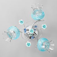 Люстра "Вернали" 3 лампы 40W E27 основание хром 47х47х28 см