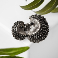 Брошь &laquo;Ёжики&raquo; мини, цвет чернёного серебра