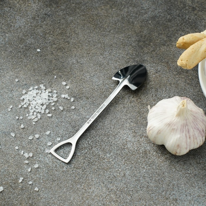 Ложка десертная из нержавеющей стали Magistro &laquo;Лопата&raquo;, длина 15,5 см, форма овальная, цвет серебряный