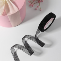 Лента капроновая &laquo;Горох&raquo;, 15 мм, 23 &plusmn; 1 м, цвет чёрный