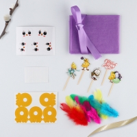 Набор для украшения кулича &laquo;Цыплята&raquo; на пасху, 12 х 16 х 1 см.