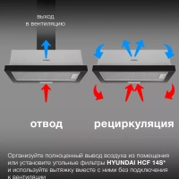 Вытяжка встраиваемая HBH 6230 BK черный