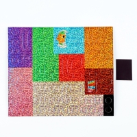 Аппликация стикерами форменная на магните &laquo;Рыжий котик&raquo;, набор для творчества, стикерная мозаика