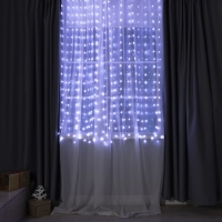 Умная гирлянда &laquo;Занавес&raquo; 2 &times; 2 м роса, IP20, серебристая нить, 400 LED, приложение, свечение RGB, USB