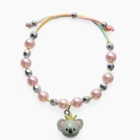 Браслет детский "Выбражулька" на затяжке, коала с бусинами, цветной