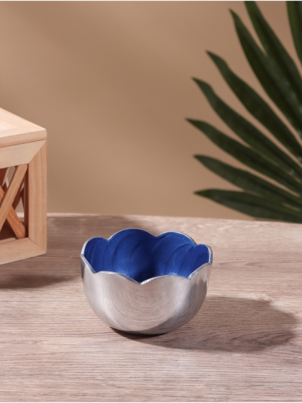 Менажница "Кувшинки" (набор 2 шт) 10х10х5 см, на подносе, алюминий