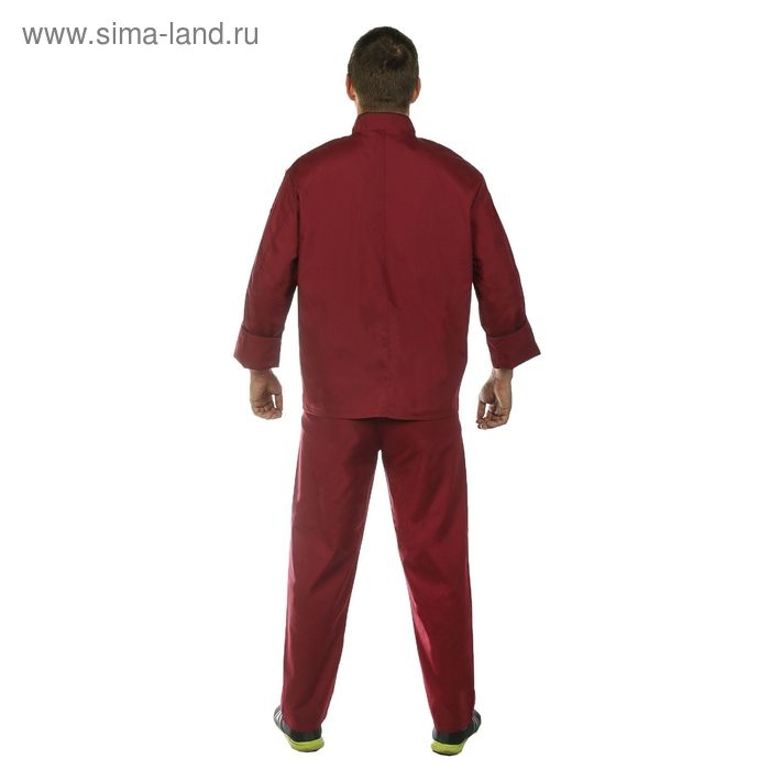 Костюм шеф-повара гладкокрашенный, р. 48-50, цвет бордо Костюм шеф-повара гладкокрашенный, р. 48-50, цвет бордо