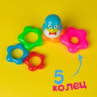 Пирамида «Пингвин на цветке», 5 колец Пирамида «Пингвин на цветке», 5 колец