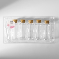 Баночки для хранения бисера d = 3 × 7,3 см, 5 шт Баночки для хранения бисера d = 3 × 7,3 см, 5 шт