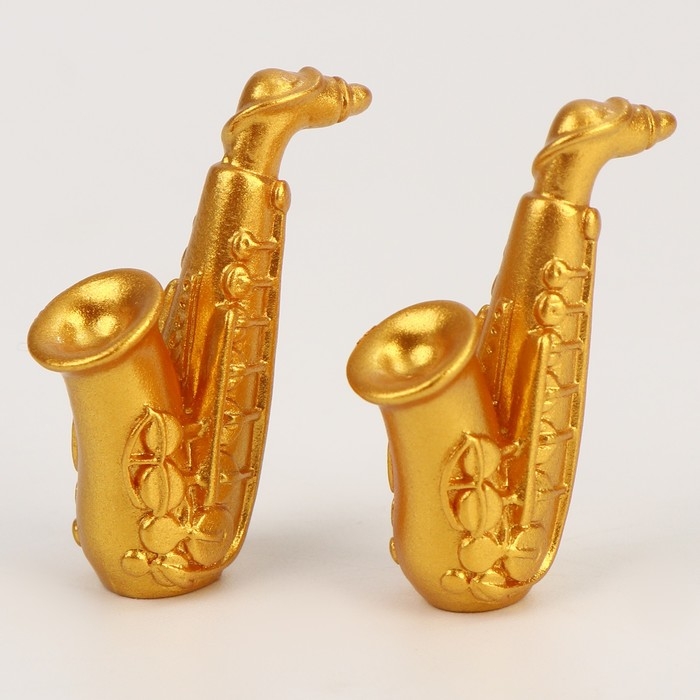 Миниатюра кукольная &laquo;Саксафон&raquo;, набор 2 шт., размер 1 шт. &mdash; 1 &times; 4 см