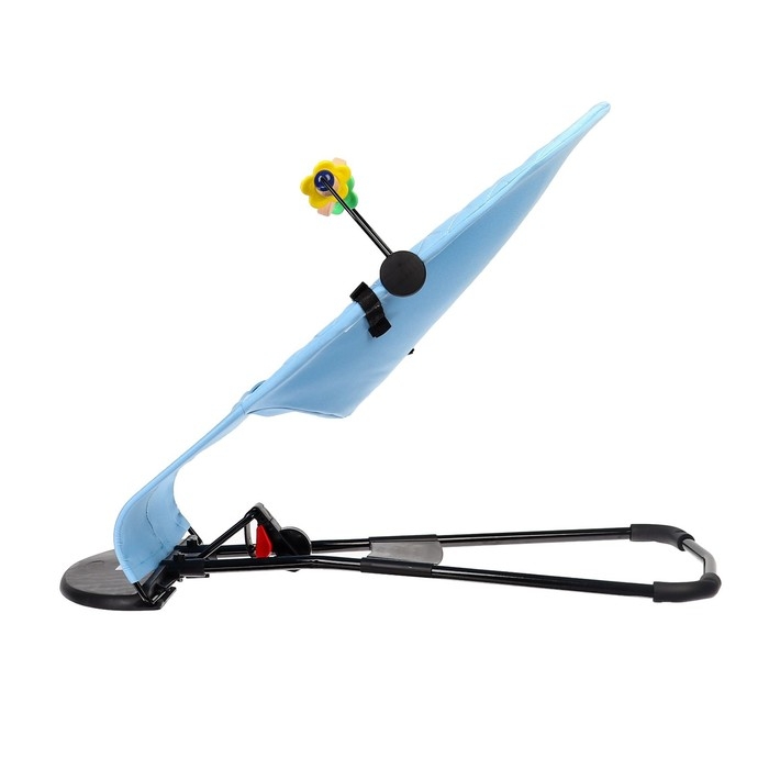 Шезлонг детский, кресло - качалка с игрушками для новорождённых &laquo;Крошка Я&raquo;, цвет голубой