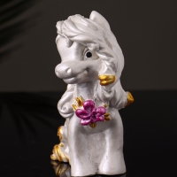 Статуэтка "Пони Красотка" 10х7х5 см, перламутр