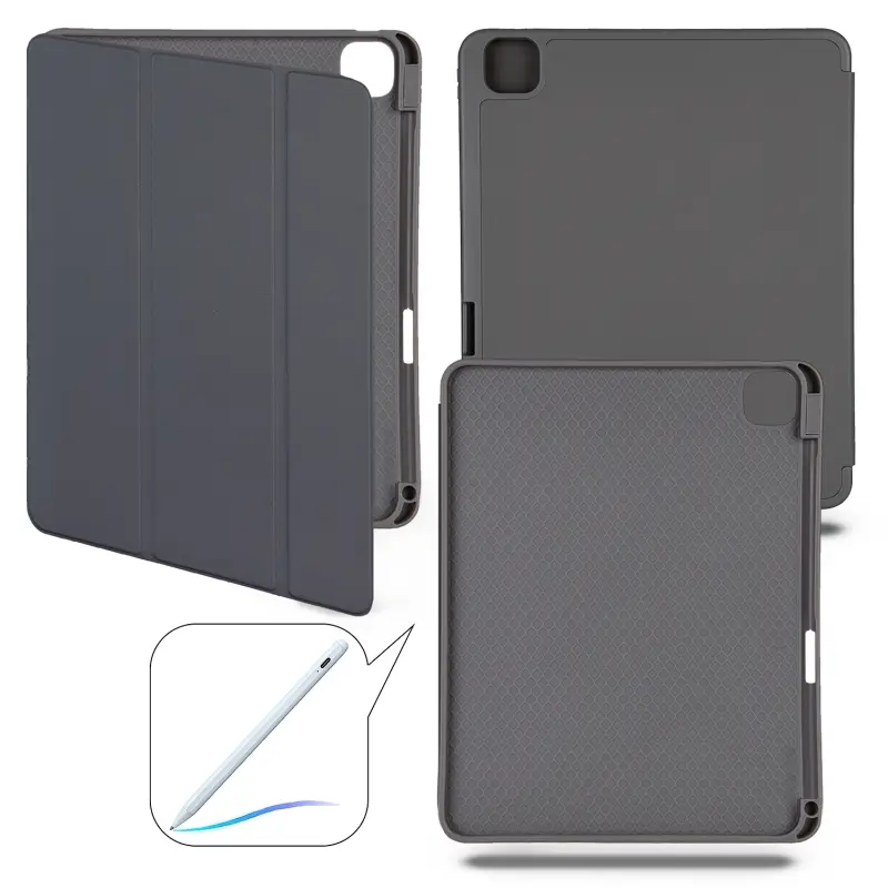 Чехол-книжка iPd Pro 11 (2024) Smart case (Pencil) Dark Grey №7