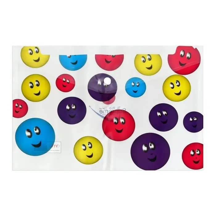 Папка-конверт на кнопке, А4, 160 мкм, МИКС