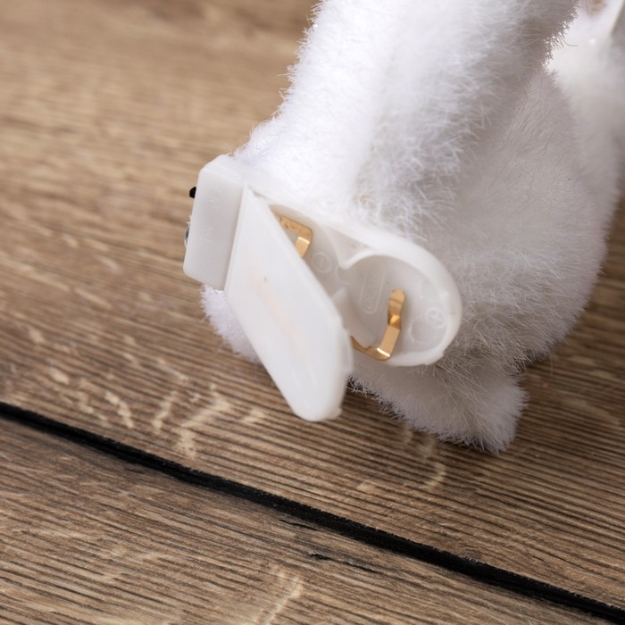 Светодиодная фигура &laquo;Белочка&raquo; 7 &times; 14 &times; 5 см, флок, батарейки CR2032х2 (в комплекте), свечение тёплое белое