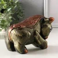 Копилка "Бык" 12х18,5х9,5 см, золото