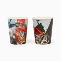 Набор бумажной посуды 10 персон: стакан, тарелка, скатерть, Мстители