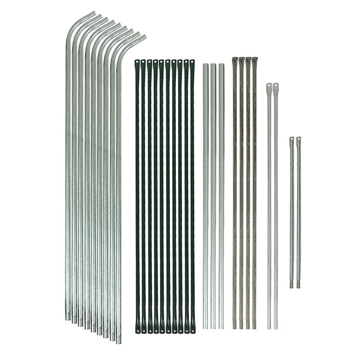 Теплица, 2,5 &times; 2,45 &times; 2,1 м, оцинкованный металл, профиль d = 25 мм, чехол из армированной плёнки 120 мкм