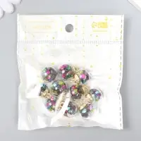 Подвеска декоративная для творчества стекло "Шар - квадратики" d=1,6 см 2,1х1,6 см