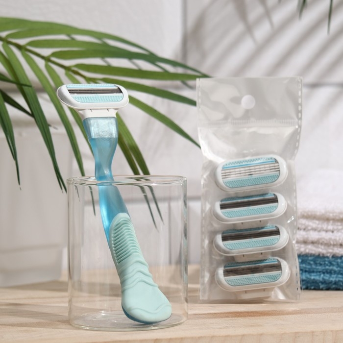 Станок бритвенный, 4 сменных кассеты, совместимы с Venus Станок бритвенный, 4 сменных кассеты, совместимы с Venus