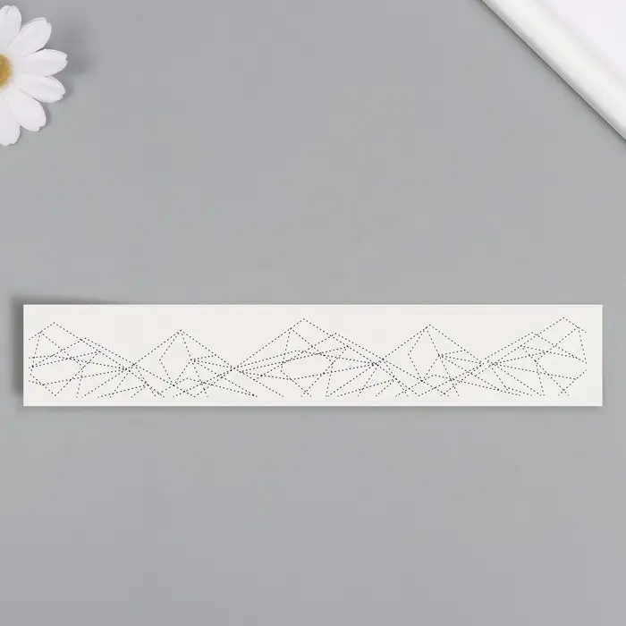 Переводная тату на тело чёрная &laquo;Браслет. Полигональные фигуры&raquo;, 20&times;3 см