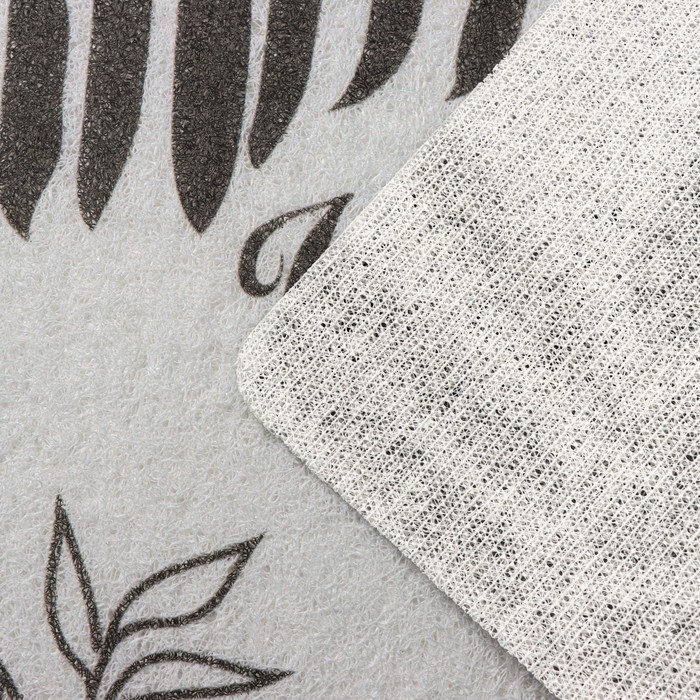 Коврик придверный Доляна Welcome home, 48&times;78 см, цвет серый