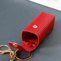 Брелок кожзам с карабином, с зеркалом "Для помады" красный 9,2х3х3,5 см