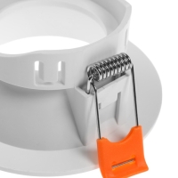 Светильник встраиваемый под лампу MR16, круг, пластик, белый