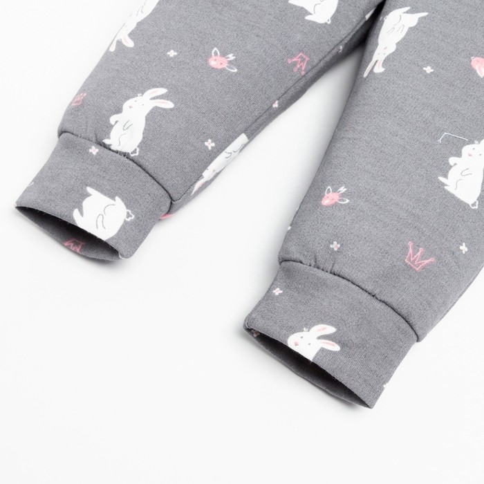 Ползунки-штанишки Крошка Я Ползунки-штанишки Крошка Я "Princess", рост 68-74 см, цвет серый