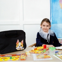 Набор первоклассника в папке Calligrata &laquo;Корги&raquo;, 70 предметов, с пособиями