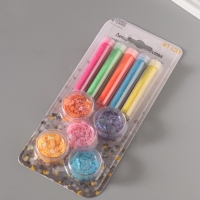 Глиттер "Пудра и цветочки" неон набор 5х6 гр и 5х5 гр 21,4х9,3 см Глиттер "Пудра и цветочки" неон набор 5х6 гр и 5х5 гр 21,4х9,3 см