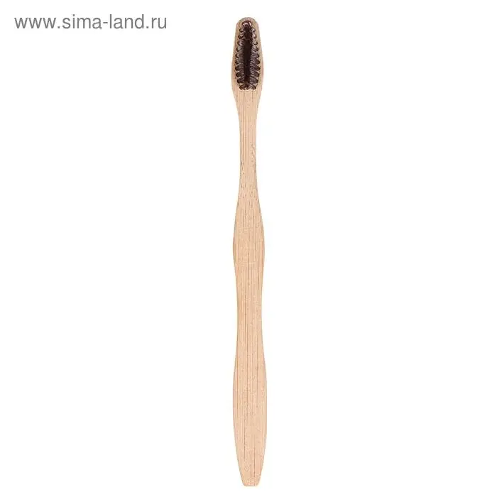 Бамбуковая зубная щётка средней жесткости, микс цветов