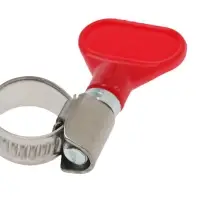 Хомут червячный с "барашком" ZEIN engr,  несквозная просечка, диаметр 8-12 мм, нерж сталь