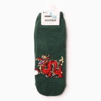 Носки женские махровые &laquo;Дракон с яйцом&raquo;, цвет тёмно-зелёный, размер 36-40